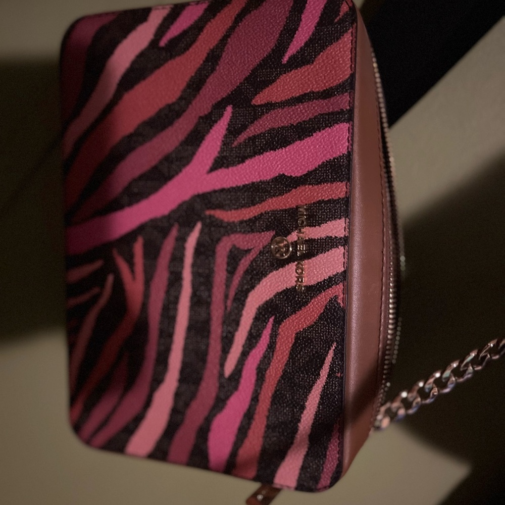 Michael Kors Pink and Black Zebra Print Women's Bag
